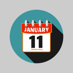 Aufkleber - Calendar Icon Vector flat design style