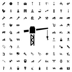 Poster - construction crane icon illustration