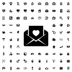 Poster - love letter icon illustration