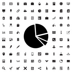 Poster - pie chart icon illustration