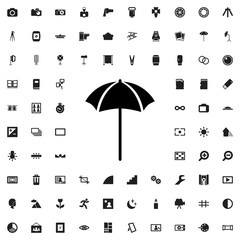 Sticker - studio umbrella icon illustration