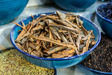 Sticker - cinnamon bark on Vakil Bazaar in Shiraz city in Iran