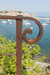 Rusty Railing detail Collioure Town Background.