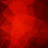 Fototapeta Abstrakcje - Abstract red mosaic background. Triangle geometric background. Design elements. Vector illustration