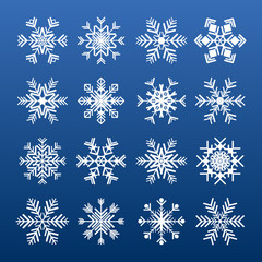 Wall Mural - Snowflake icons set