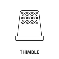 Wall Mural - Thimble icon or logo line art style