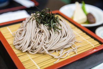 Zaru soba with soup