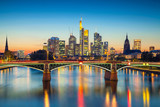 Fototapeta Londyn - Frankfurt am Main. Cityscape image of Frankfurt am Main during sunset.
