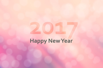 Wall Mural - Happy new year 2017. Abstract background with motion blur and bo