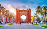 Fototapeta  - BARCELONA,SPAIN/FEBRUARY 27,2012: Triumphal Arch
