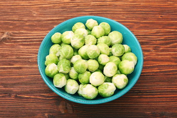 Wall Mural - Bowl full of fresh brussels sprouts