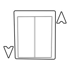Poster - lift icon, outline style