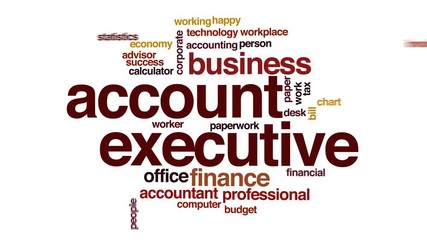 Wall Mural - Account executive animated word cloud.