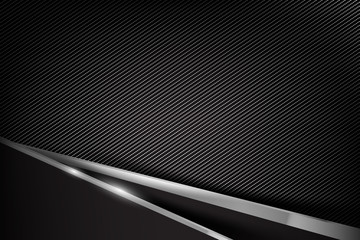 Poster - 002 Abstract background dark and black carbon fiber vector illus