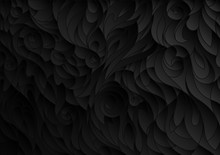 Abstract Black Floral Pattern