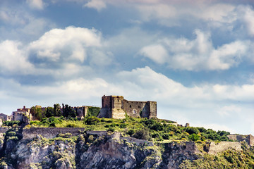 Wall Mural - view of the Addolorata district of Milazzo town, Sicily