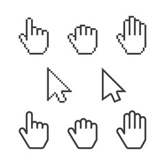 Fototapete - Hand cursors vector.