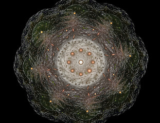 Poster - Geometry of Space series. Visually attractive backdrop made of c