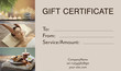 Holiday celebration concept. Spa service gift certificate