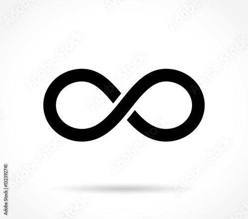 Fotomural infinite icon on white background