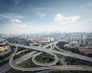 Canvas Print - city interchange in tianjin