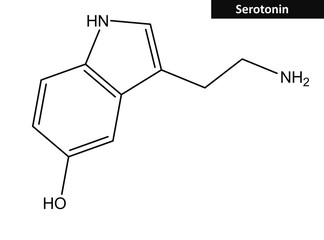 Canvas Print - Molecular structure of serotonin