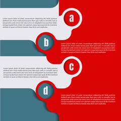 Aufkleber - Vector infographic template background with four steps