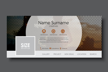 Poster - Template banner for social network.
