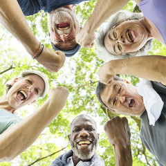 Wall Mural - Group of Senior Retirement Exercising Togetherness Concept