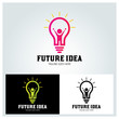 Future idea logo design template ,Bright future logo design concept ,Vector illustration