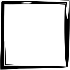 Aufkleber - Grungy, irregular frames, borders with painted look over white