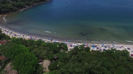 Sticker - Aerial View of Barra do Sahy, Sao Sebastiao, Sao Paulo, Brazil