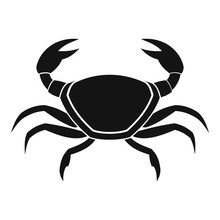 Fresh Crab Icon, Simple Style