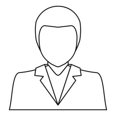 Poster - man in business suit icon, outline style