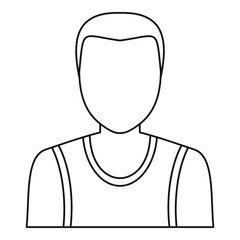 Poster - male avatar profile picture icon, outline style
