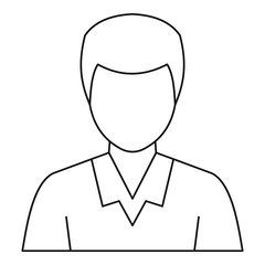 Poster - man avatar profile icon, outline style