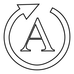 Poster - Automatic translation icon, outline style