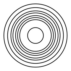 Poster - Round schedule icon, outline style