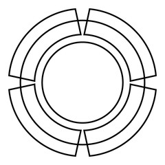 Poster - Circle graph icon, outline style