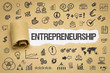 Entrepreneurship Papier mit Symbole