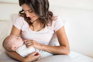 Wall Mural - mother with baby