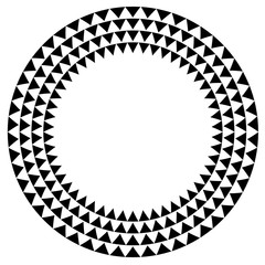 Poster - Circle with triangle fill - Circle element with triangles isolat