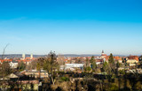 Fototapeta Krajobraz - Stadtpanorama von Naumburg an der Saale bei blauen Himmel