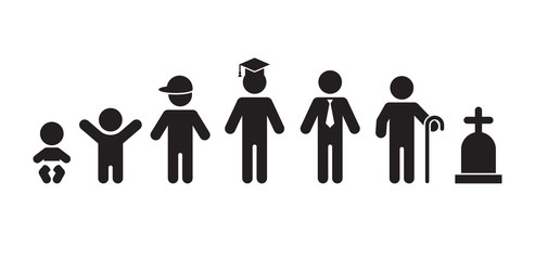 All ages flat icon