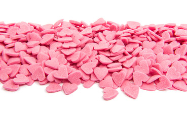 Sticker - small pink sugar hearts