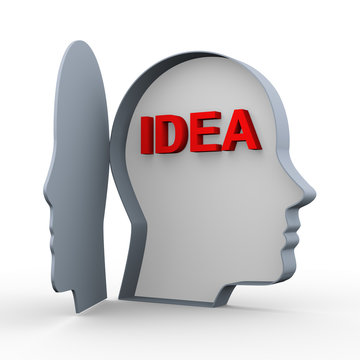 3d idea in human head