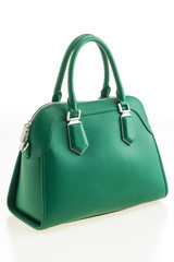 Wall Mural - Beautiful elegance and luxury fashion green handbag