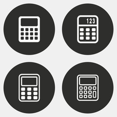 Calculator icon set.
