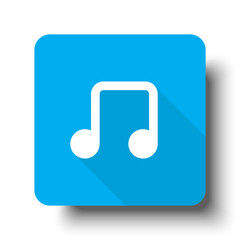Wall Mural - white notes icon on blue web button