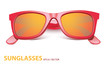 © fenskey - red sunglasses in the classical frame the 50s